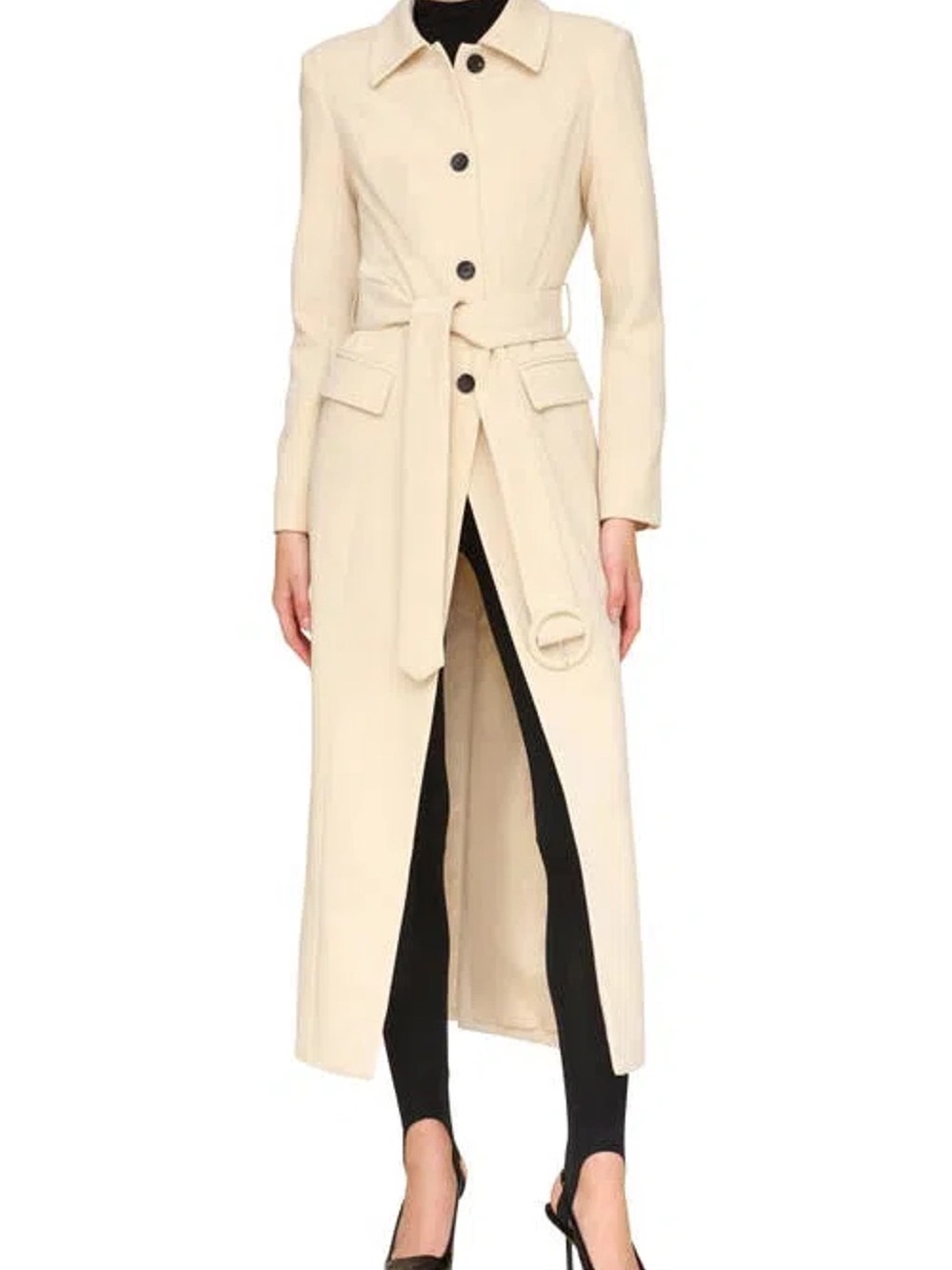 NWT Avec Les Filles Cream Trench Coat Size Medium